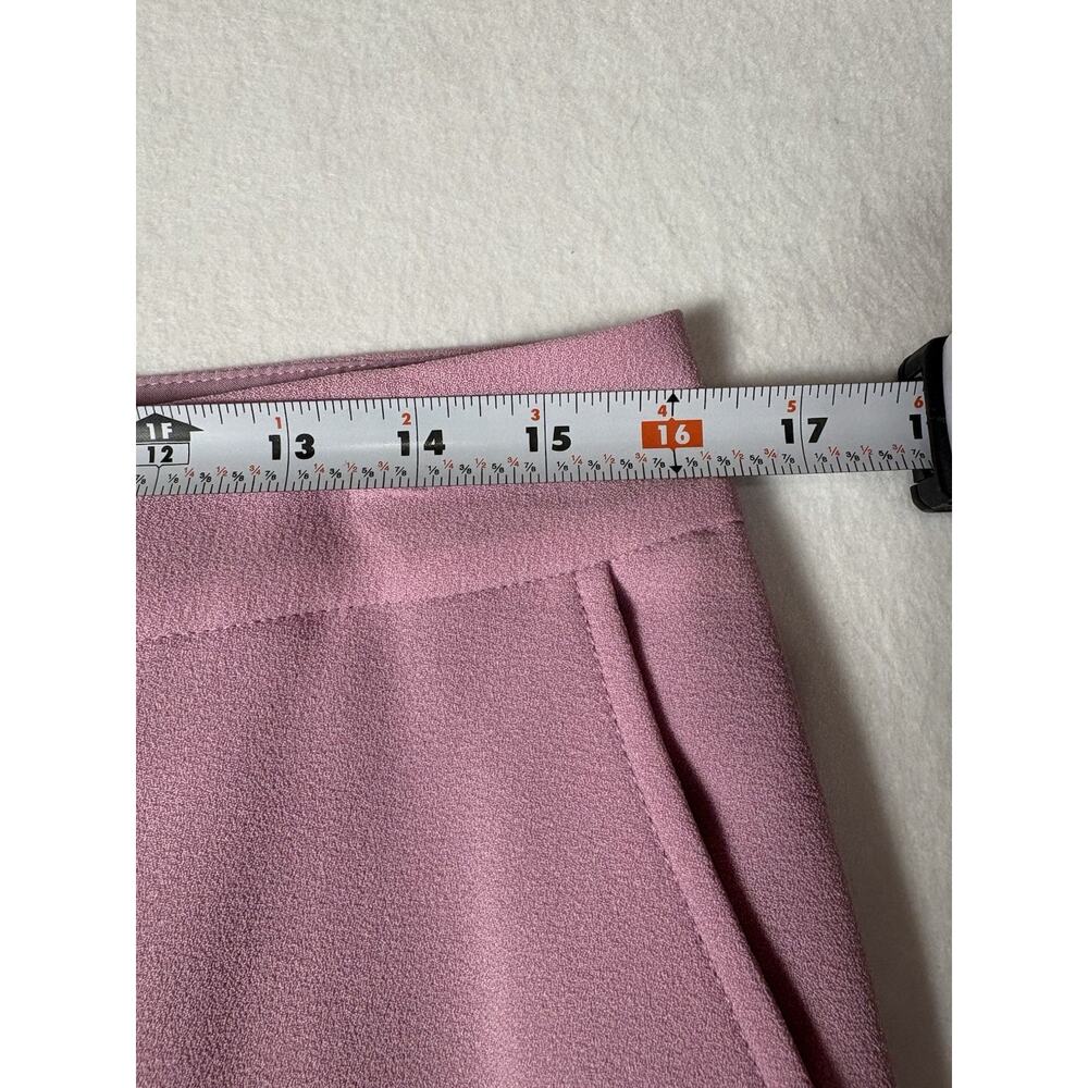 Tahari ASL Wide Leg Trouser Pants Size 10 Pink Macaroon Career Office Spring - Picture 12 of 16
